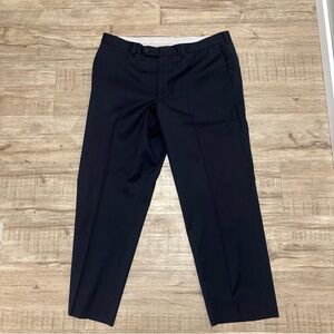 Jack Victor Dress Pants 36x32 Navy Blue Italian Wool Super 120sNano Performance